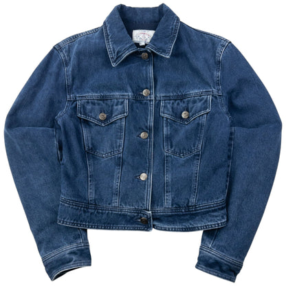 Vintage 90s Armani Jeans Fleece Lined Denim Jacket Womens Size M