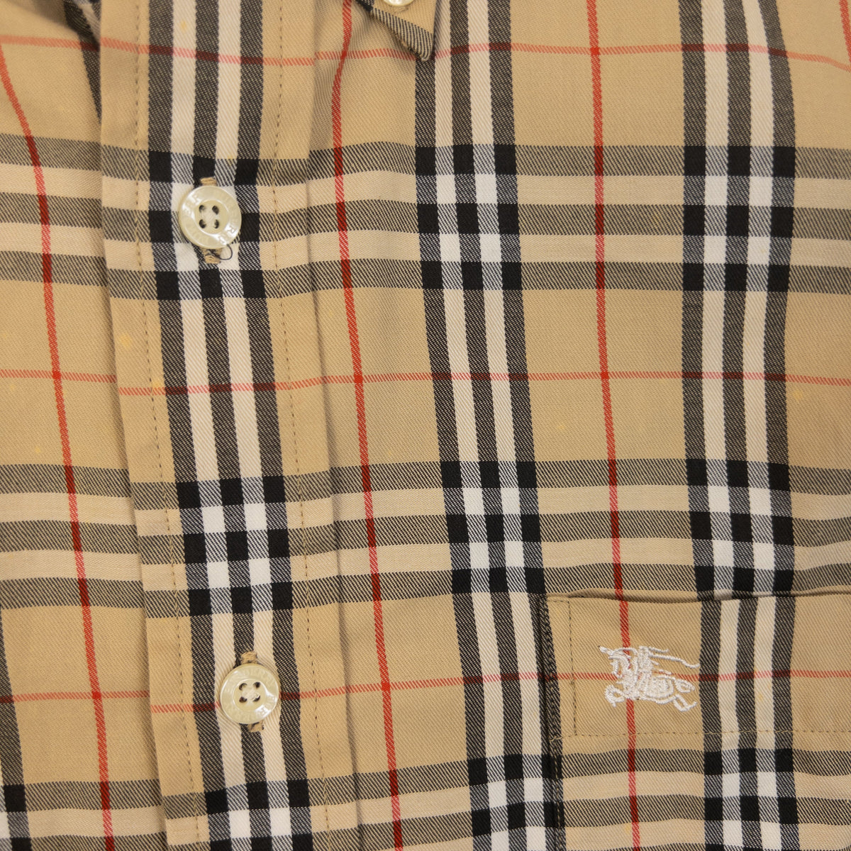 Vintage 2000s Burberry Nova Check Long Sleeve Button Up Shirt Size S | Small, Beige