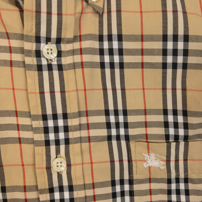 Vintage 2000s Burberry Nova Check Long Sleeve Button Up Shirt Size S | Small, Beige