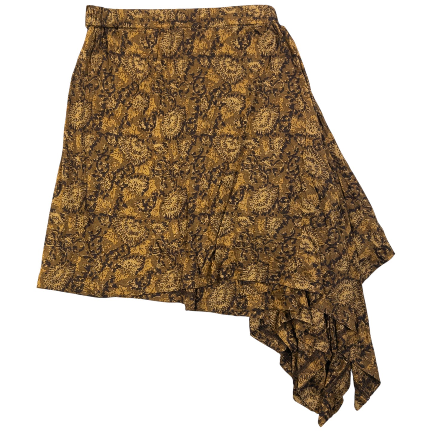 Vintage 2000s Cabane De Zucca By Issey Miyake Asymmetric Skirt Womens One Size | O/S, Brown