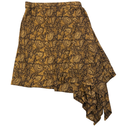 Vintage 2000s Cabane De Zucca By Issey Miyake Asymmetric Skirt Womens One Size | O/S, Brown