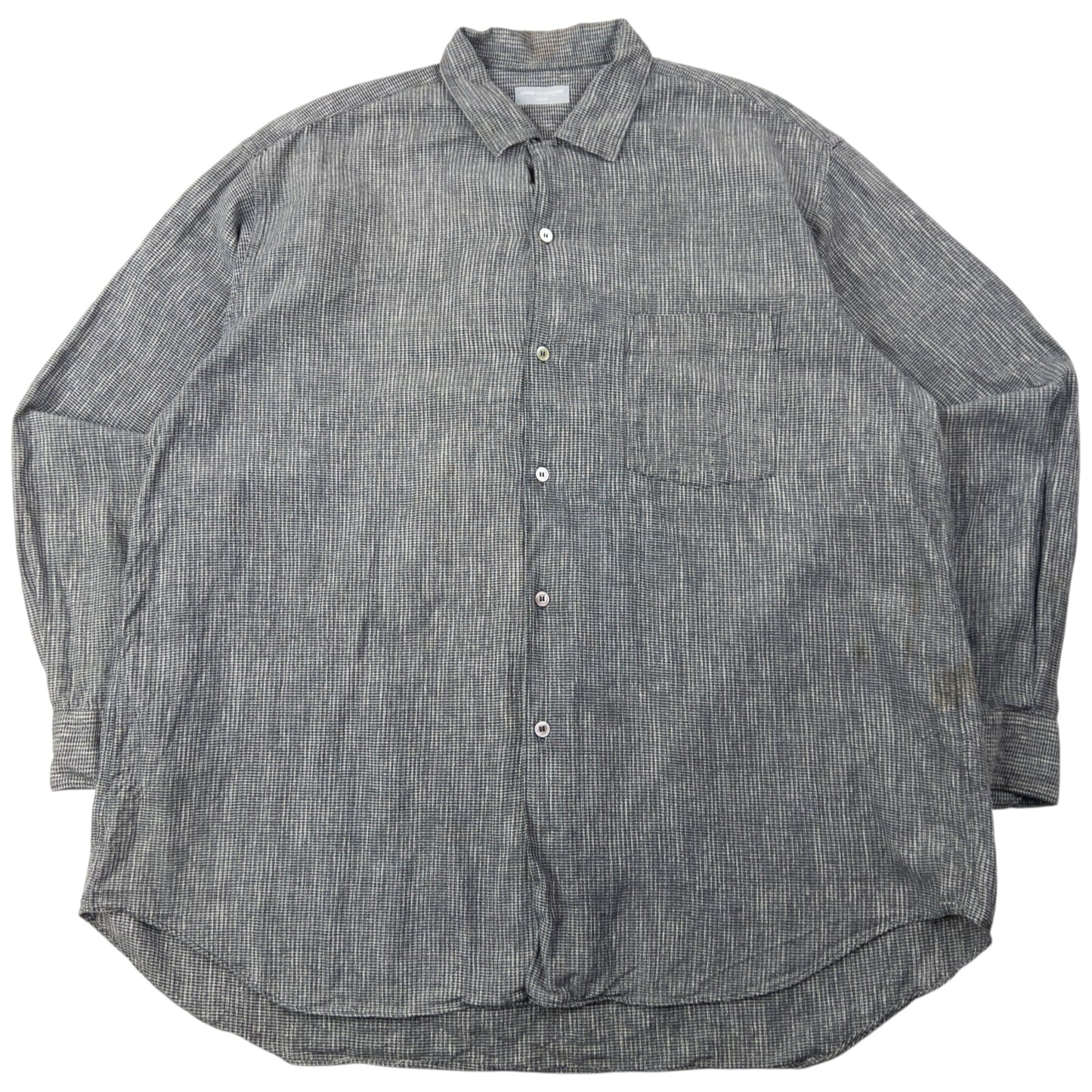 Vintage 90s Comme Des Garçons HOMME Long Sleeve Button Up Shirt Size | Large, Grey
