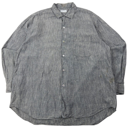 Vintage 90s Comme Des Garçons HOMME Long Sleeve Button Up Shirt Size | Large, Grey