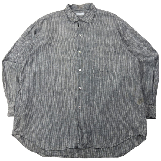 Vintage 90s Comme Des Garçons HOMME Long Sleeve Button Up Shirt Size | Large, Grey