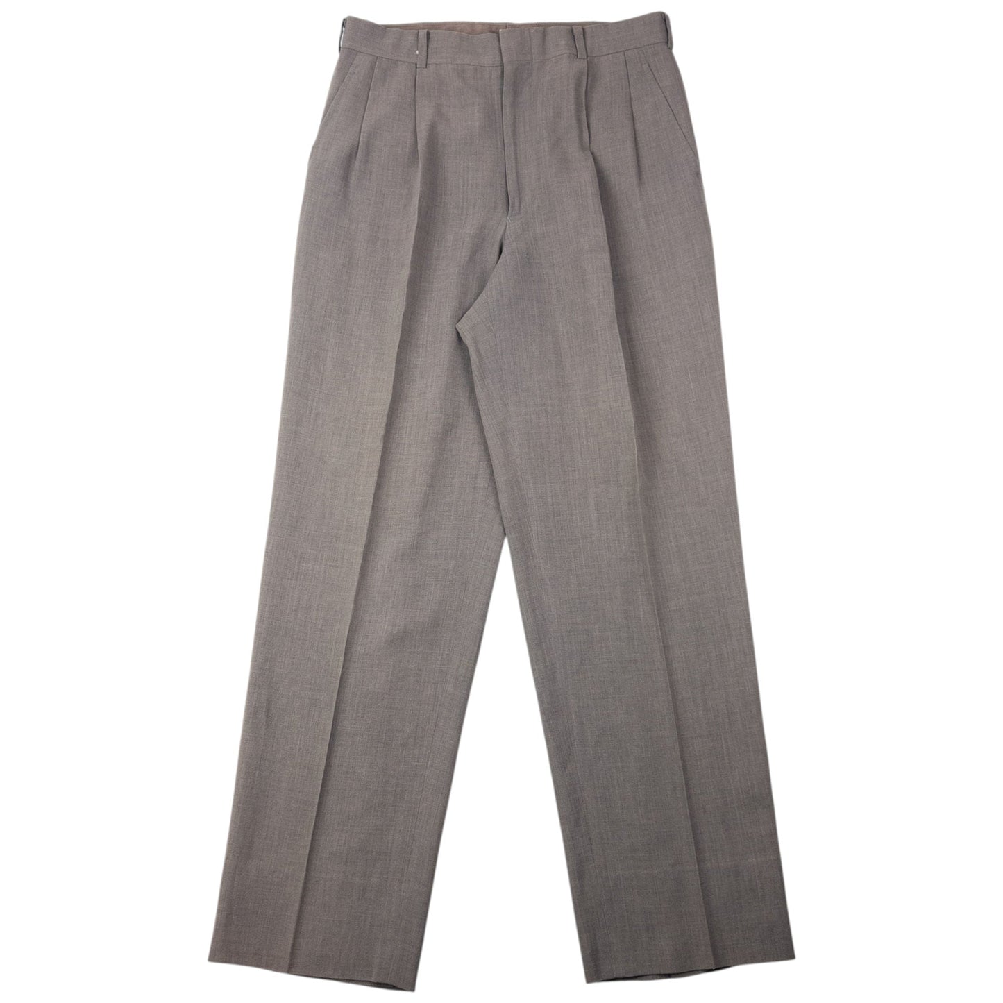 Vintage 90s Issey Miyake Pleated Wool Trousers Size W30 | W30, Beige