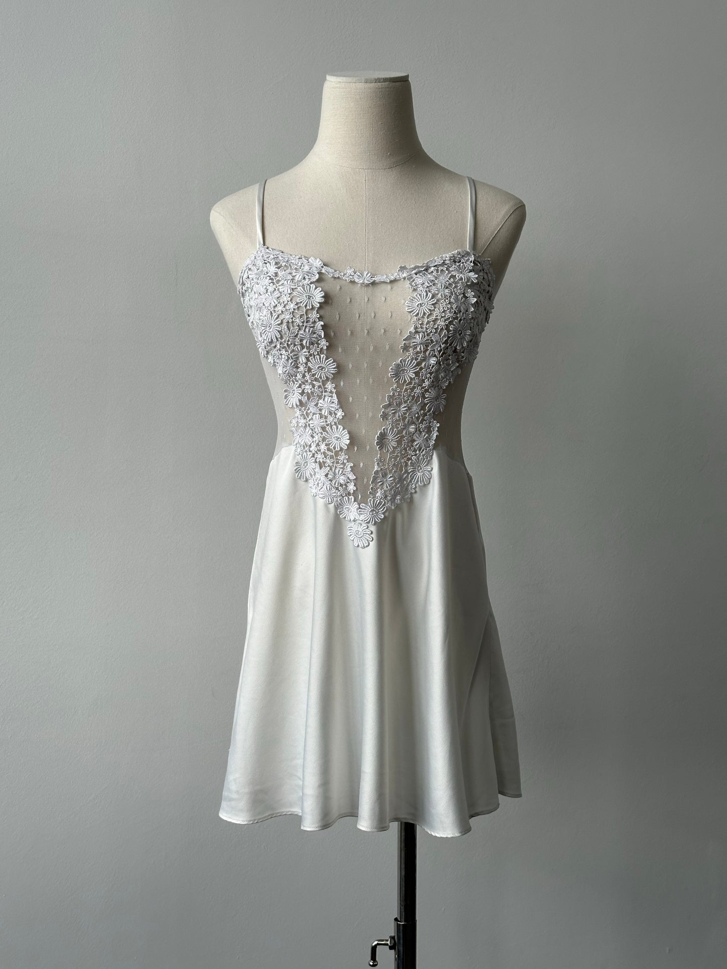 Vintage 2000s Sheer Lace Mini Dress - XS