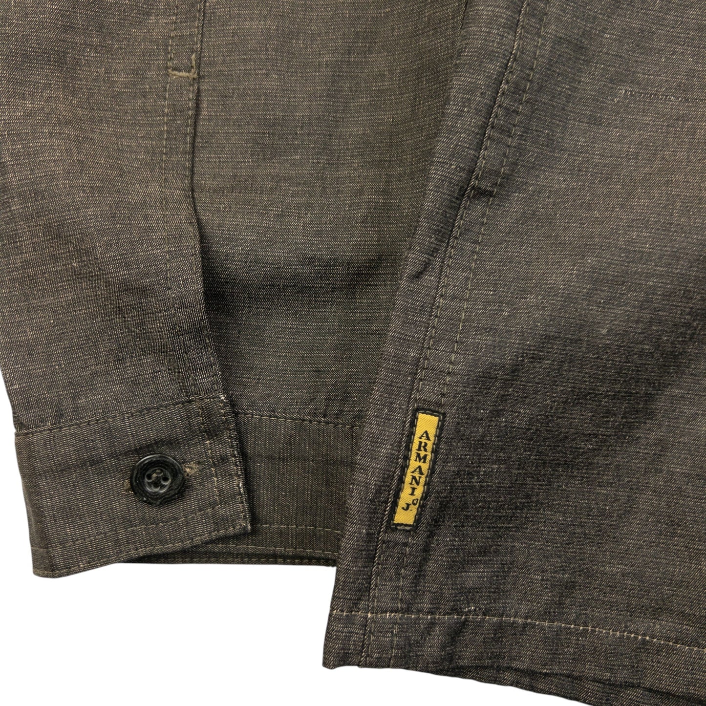 Vintage 2000s Armani Jeans Hemp Zip Up Jacket Size M | Medium, Brown