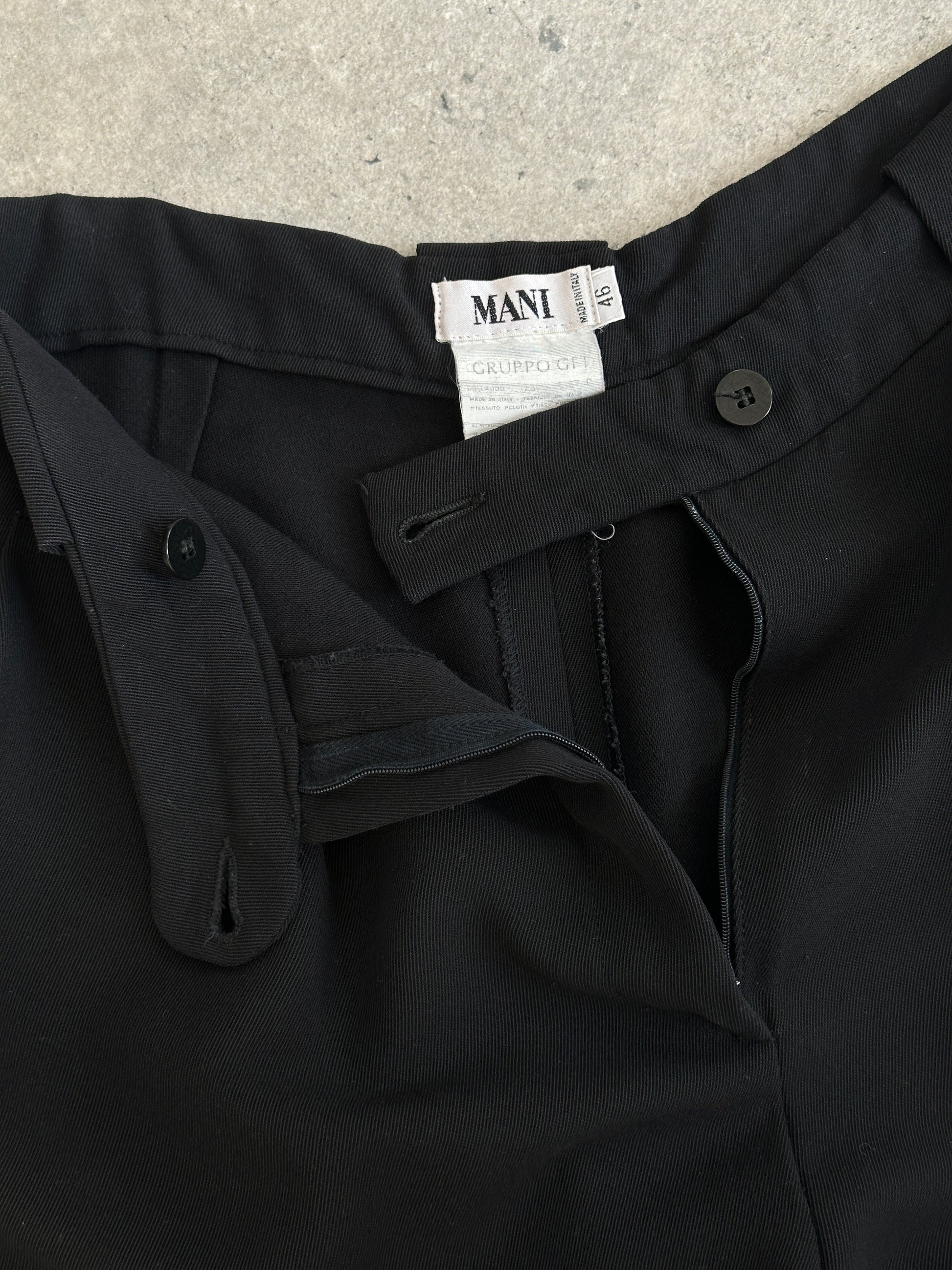 Mani 1990s Wool Tapered Leg Tailored Trouser - W26