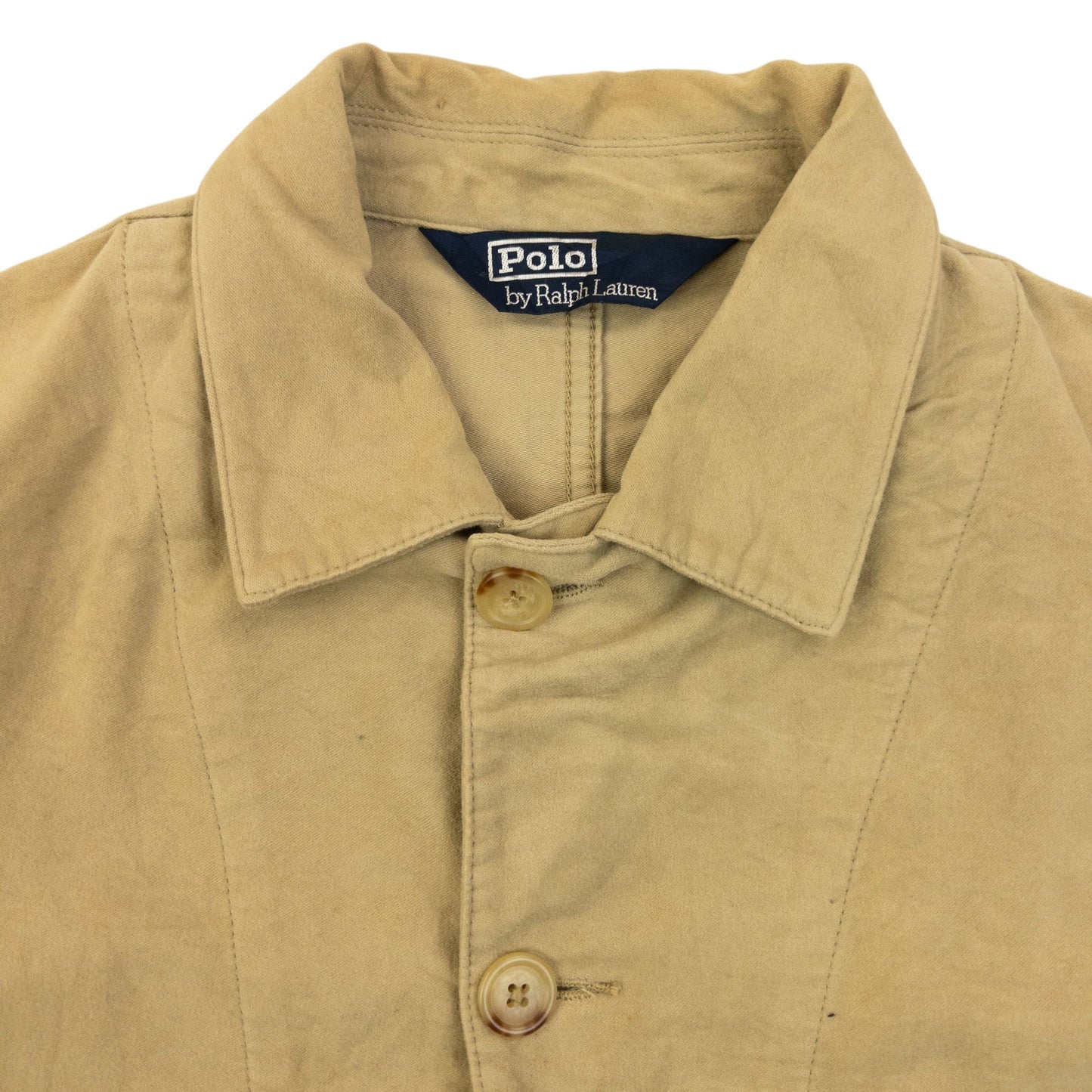 Vintage 90s Polo Ralph Lauren Button Up Jacket Size M | Medium, Beige