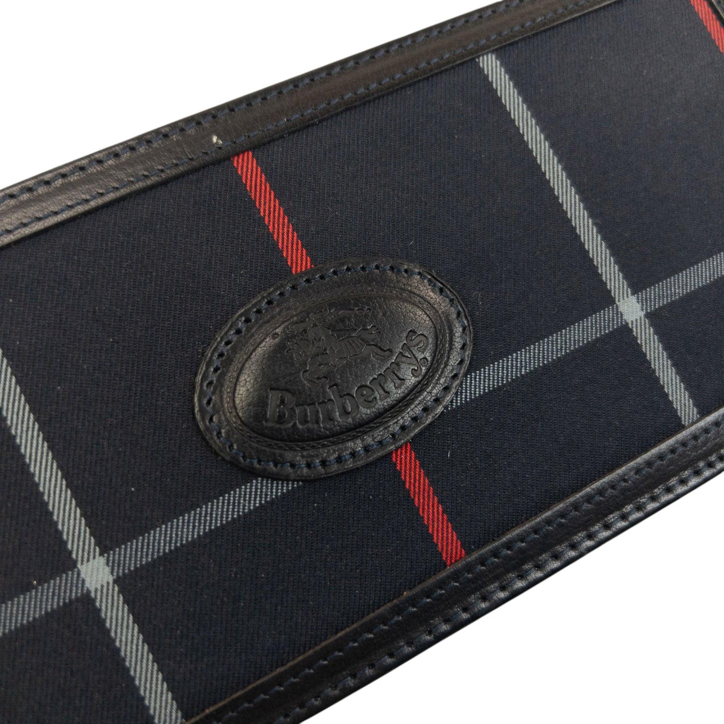 Vintage 90s Burberry Nova Check Chequebook Cover Wallet | O/S, Navy
