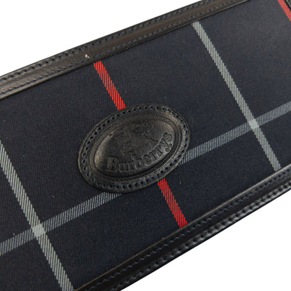 Vintage 90s Burberry Nova Check Chequebook Cover Wallet | O/S, Navy