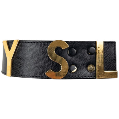 Vintage YSL Yves Saint Laurent Leather Belt Size W28