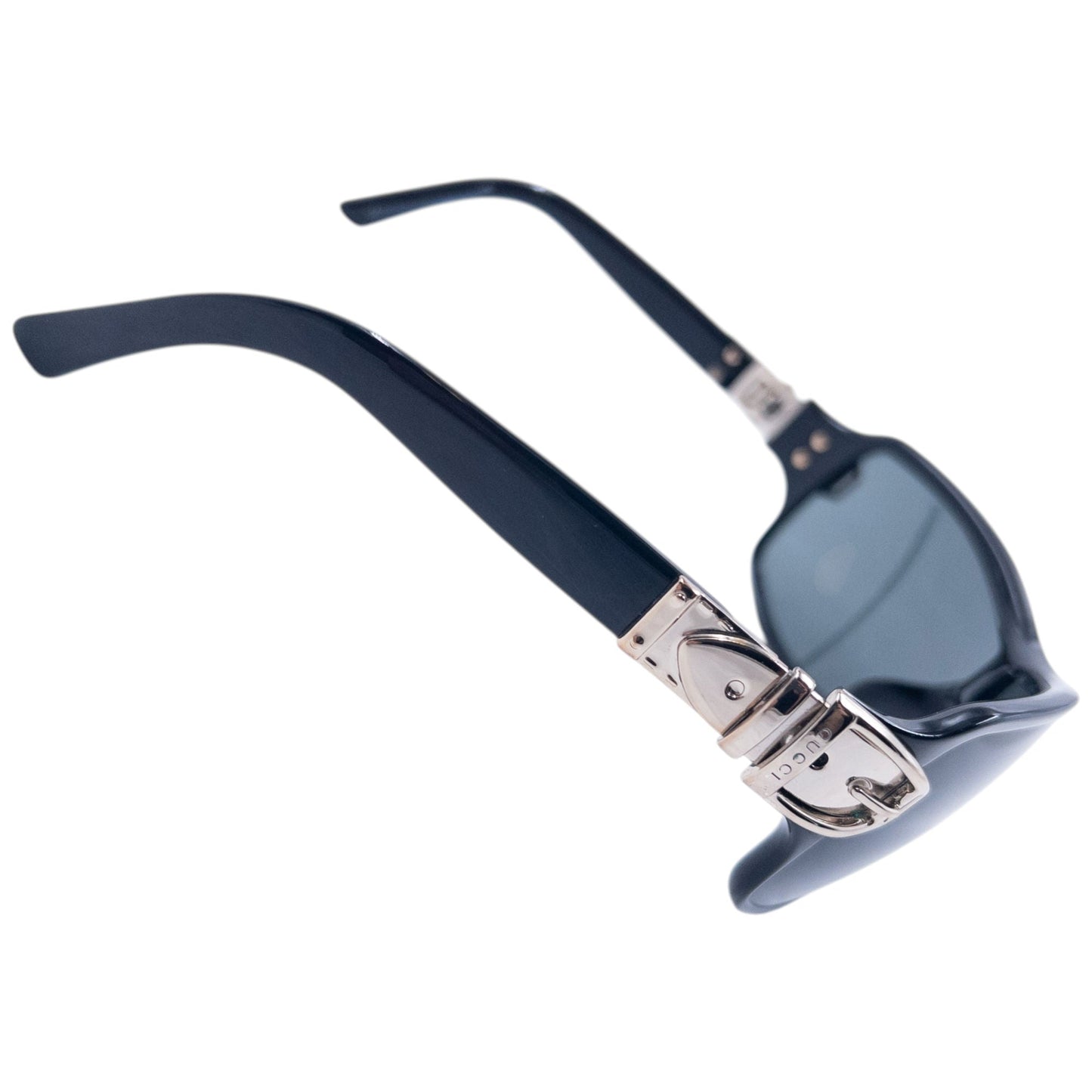 Vintage 2000s Gucci Buckle Sunglasses | O/S, Black