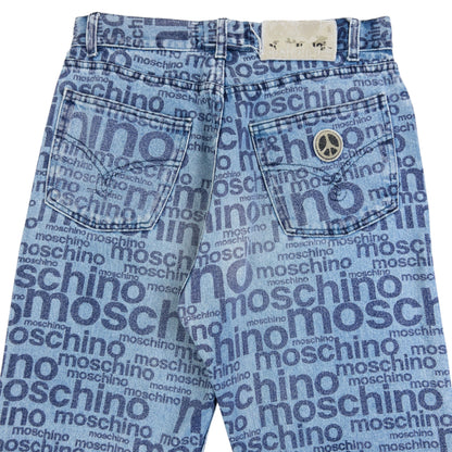 Vintage 2000s Moschino Jeans Monogram Denim Jeans Size W28 | W28, Blue