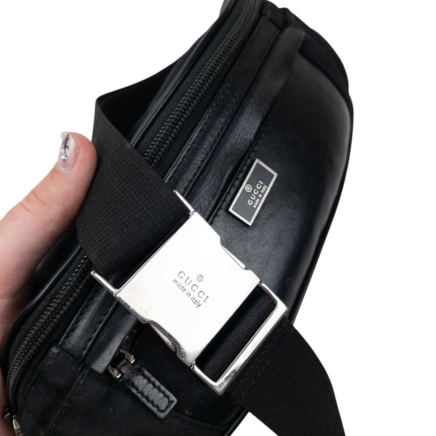 Vintage 2000s Gucci Crossbody Bag | O/S, Black