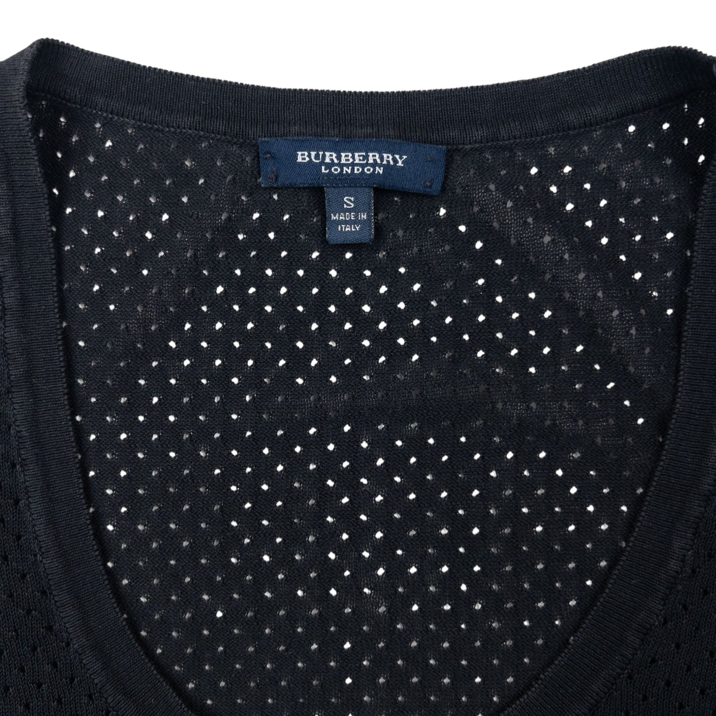 Vintage 2000s Burberry Mesh Vest Top Womens Size L | Large, Black