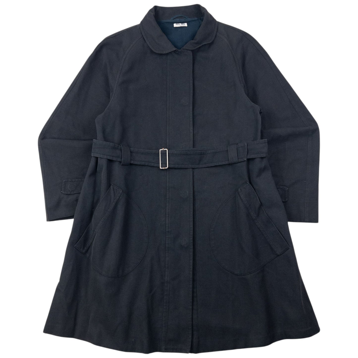 Vintage Miu Miu Belt Waist Longline Jacket Womens Size M