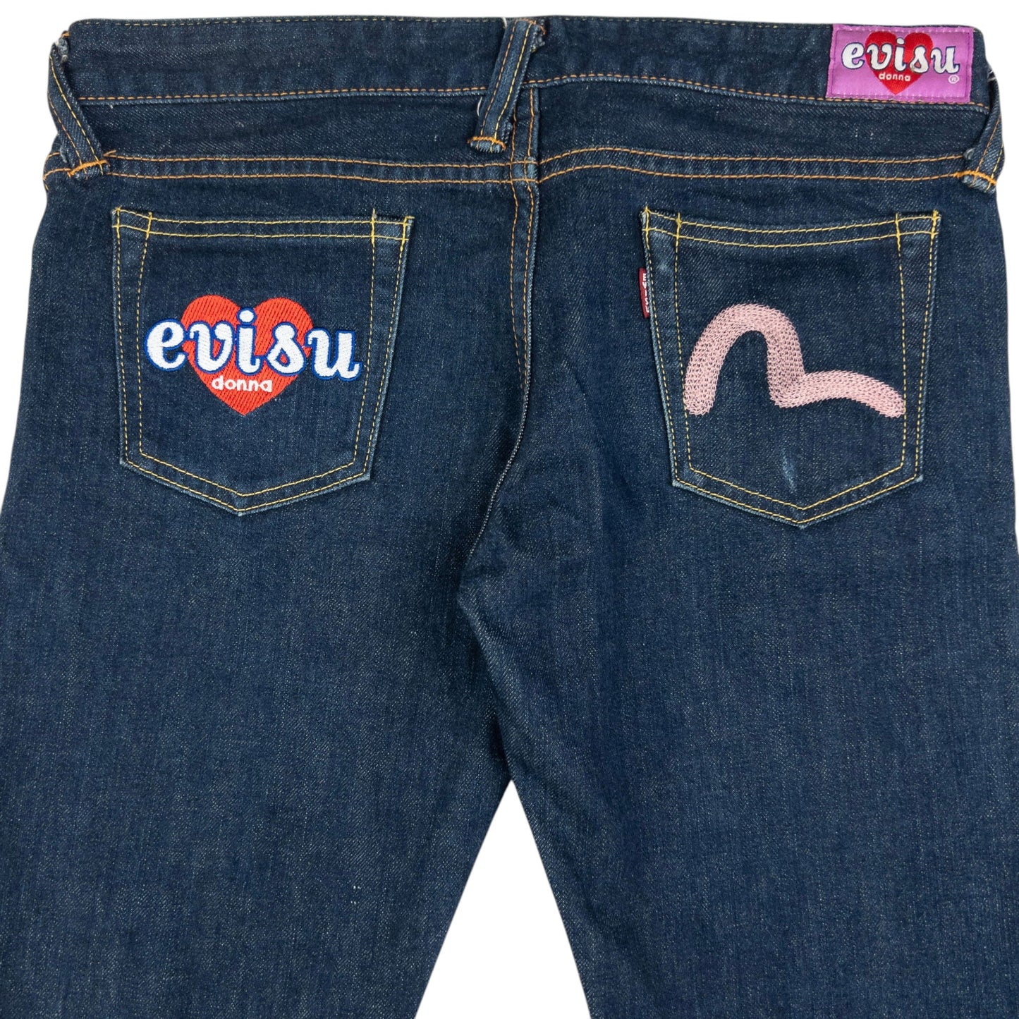 Vintage Evisu Donna Embroidered Japanese Denim Jeans Womens Size W32