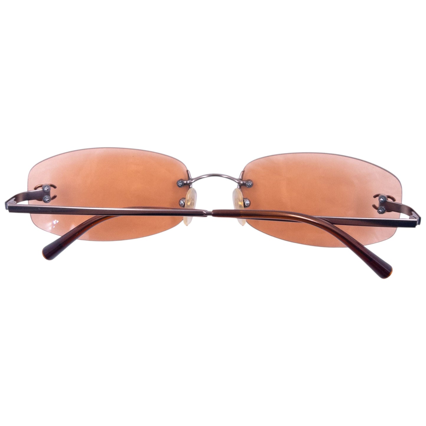 Vintage 2000s Chanel Rimless Sunglasses | O/S, Orange