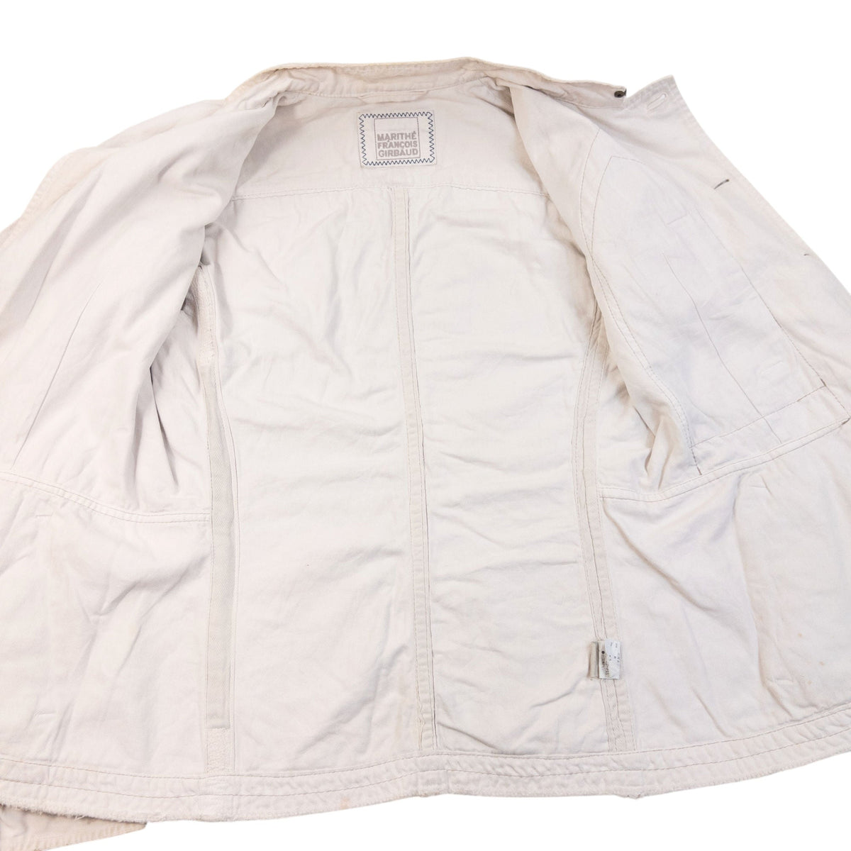 Vintage 2000s Marithe + Francois Girbaud Eyelet Jacket Womens Size L | Large, Cream