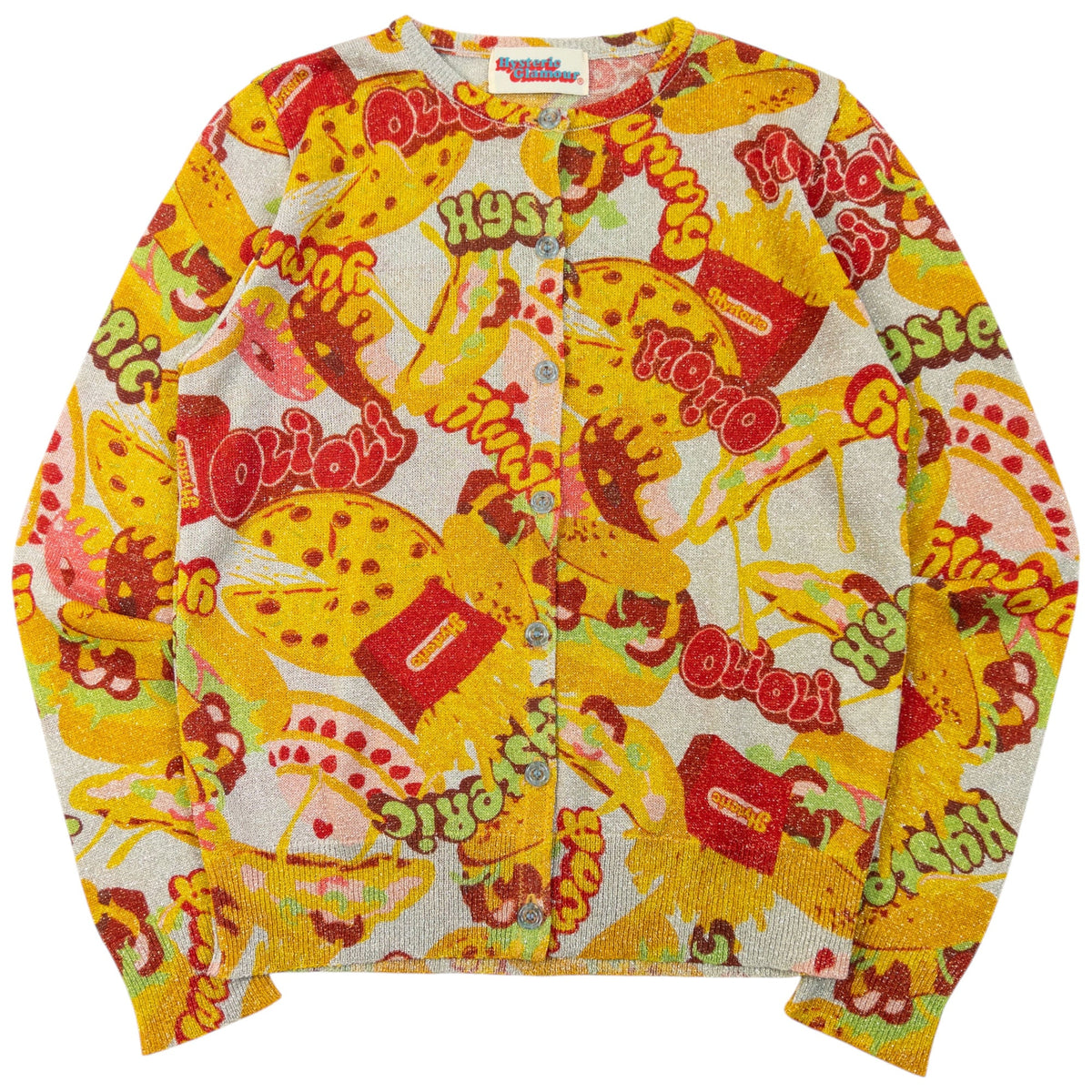 Vintage 90s Hysteric Glamour Fast-Food Shimmer Cardigan Womens Size M | Medium, Mixed