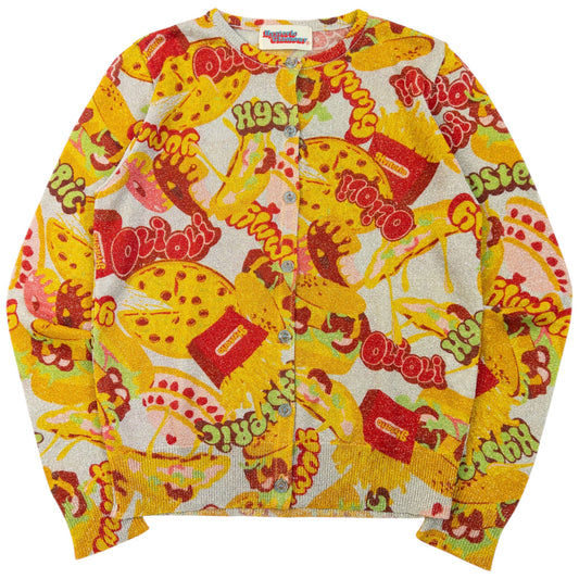 Vintage 90s Hysteric Glamour Fast-Food Shimmer Cardigan Womens Size M | Medium, Mixed