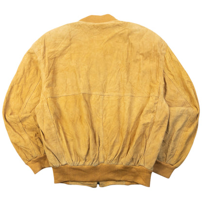 Vintage 90s Hugo Boss Zip Up Suede Bomber Jacket Size L | Large, Multicoloured