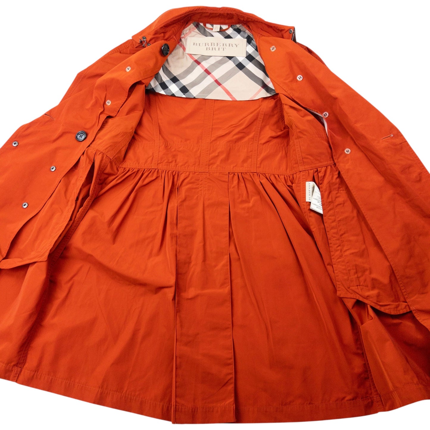Vintage 2000s Burberry Brit Trench Jacket Womens Size S | Small, Orange