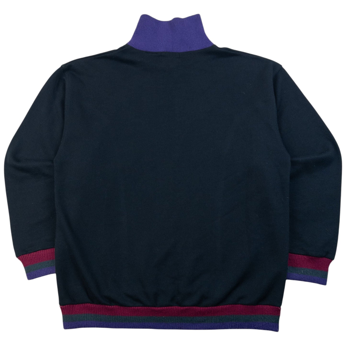 Vintage 80s YSL Yves Saint Laurent Q Zip Sweatshirt Size M | Medium, Black