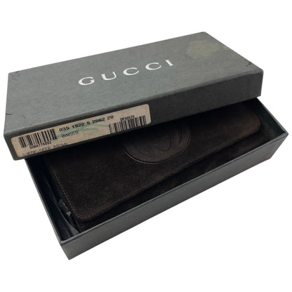 Vintage 2000s Gucci Embossed Suede Purse