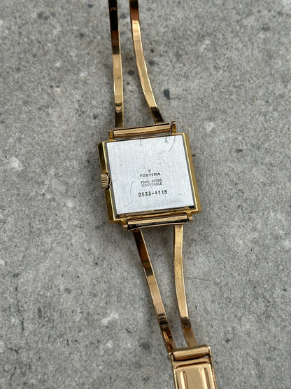 Vintage Festina 1970s Swiss Gold Tone Bracelet Mechanical Watch