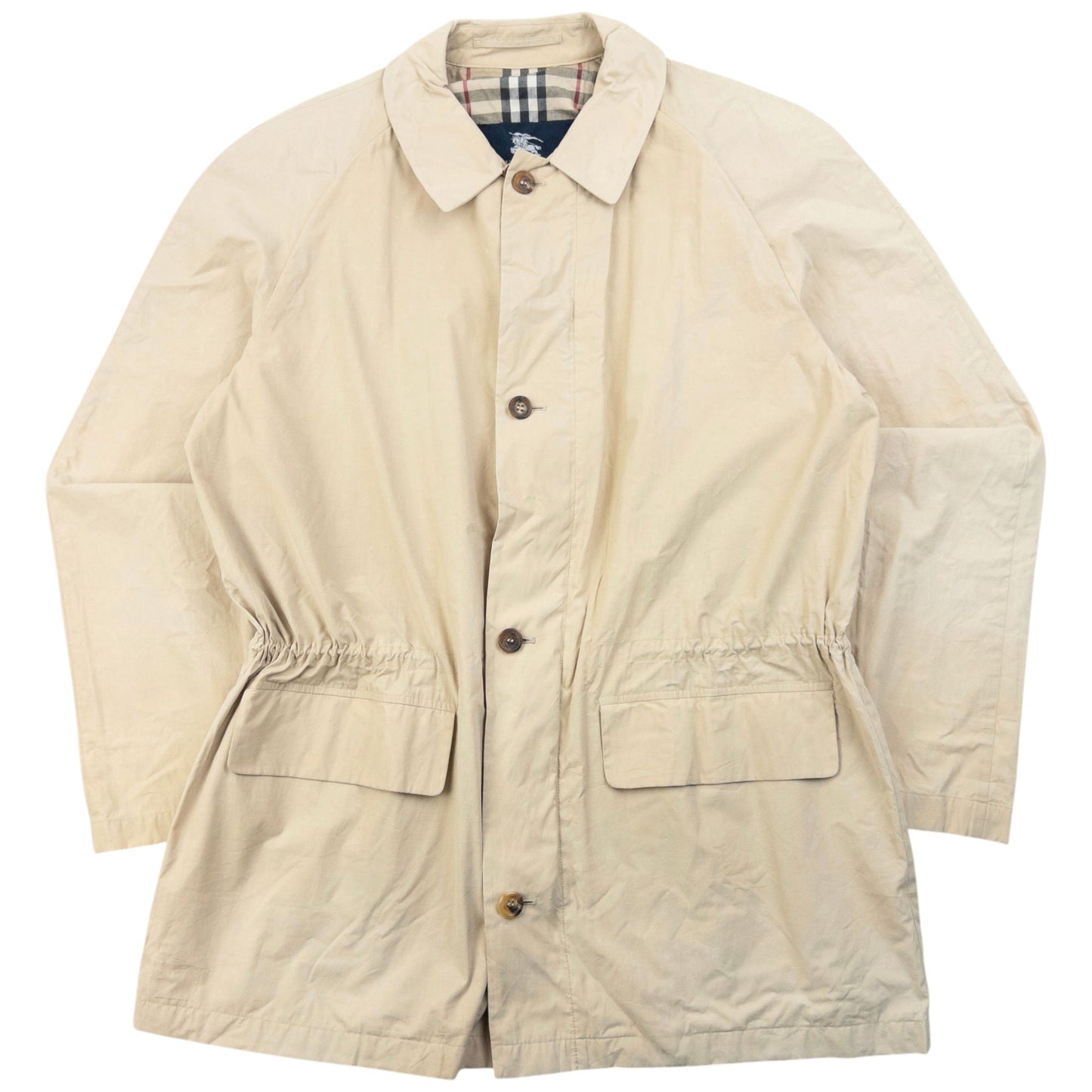 Vintage 2000s Burberry Zip Up Jacket Size M | Medium, Beige