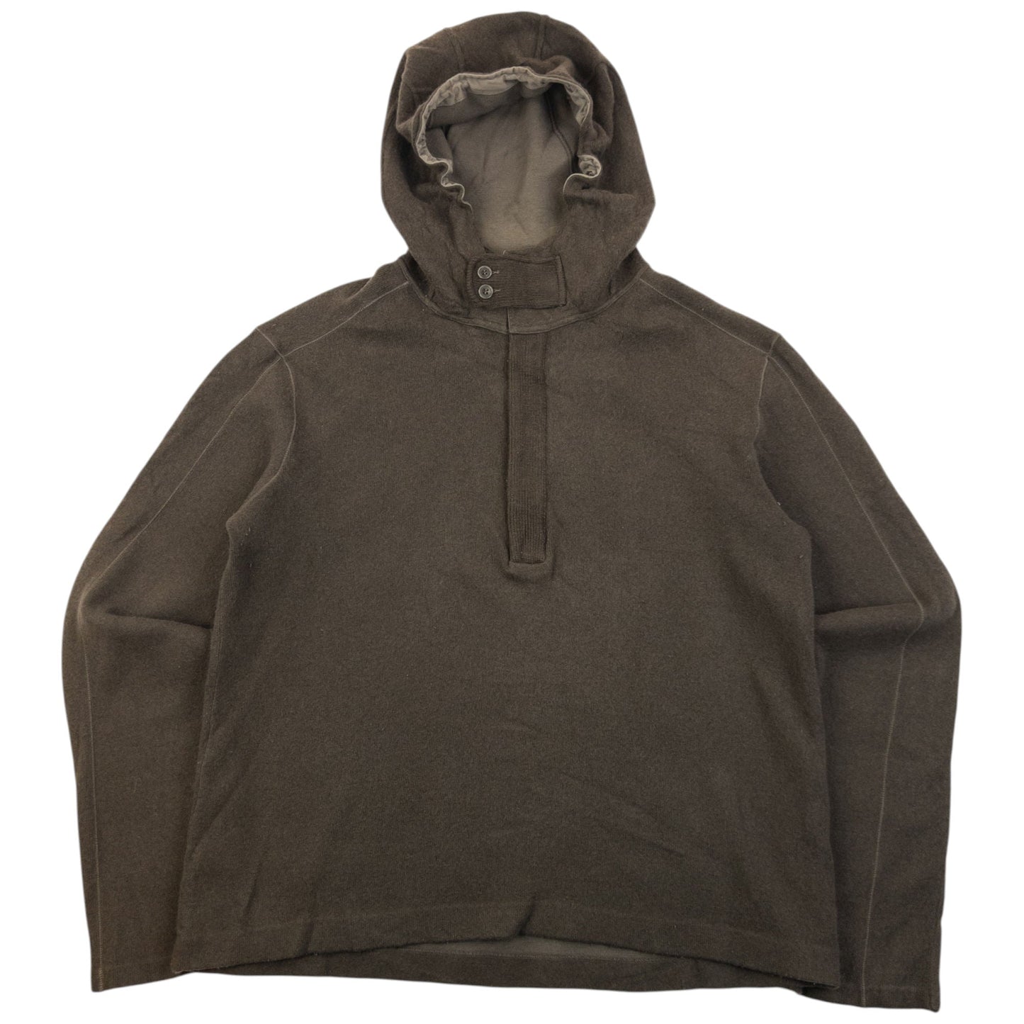 Vintage 2008 CP Company Q Zip Wool Hoodie Size L | Large, Brown