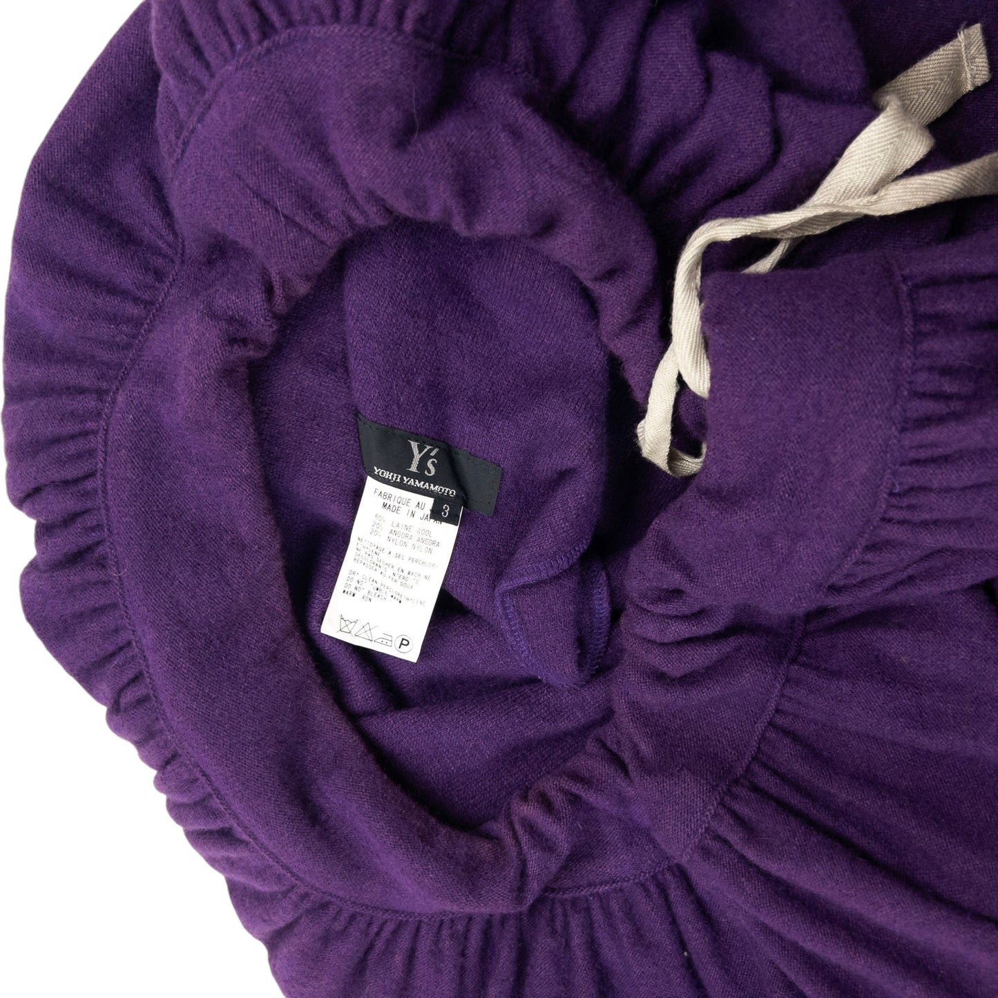 Vintage Yohji Yamamoto Wool Midi Skirt Womens Size W34