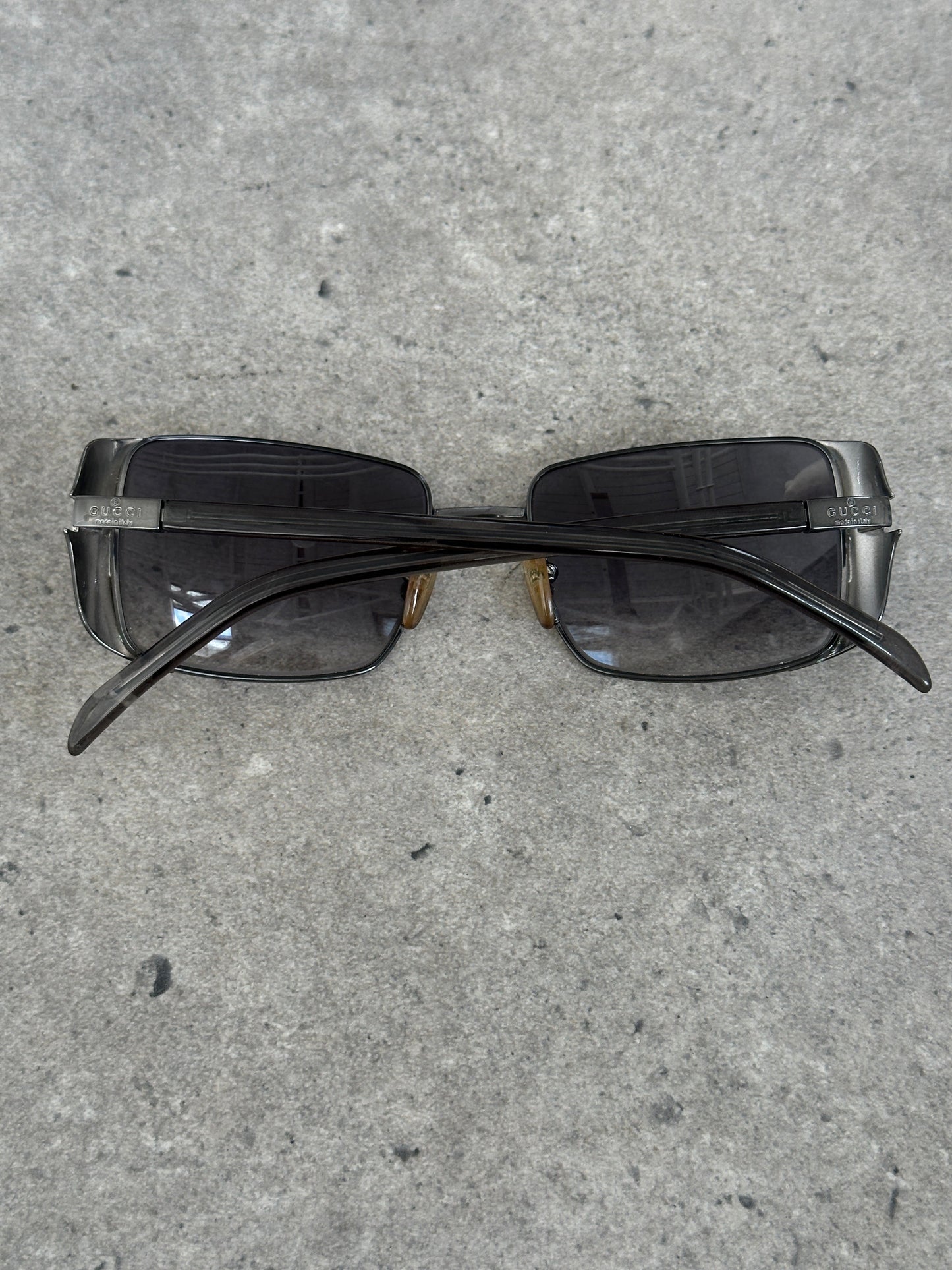 Gucci 2000s Rectangular Logo Sunglasses