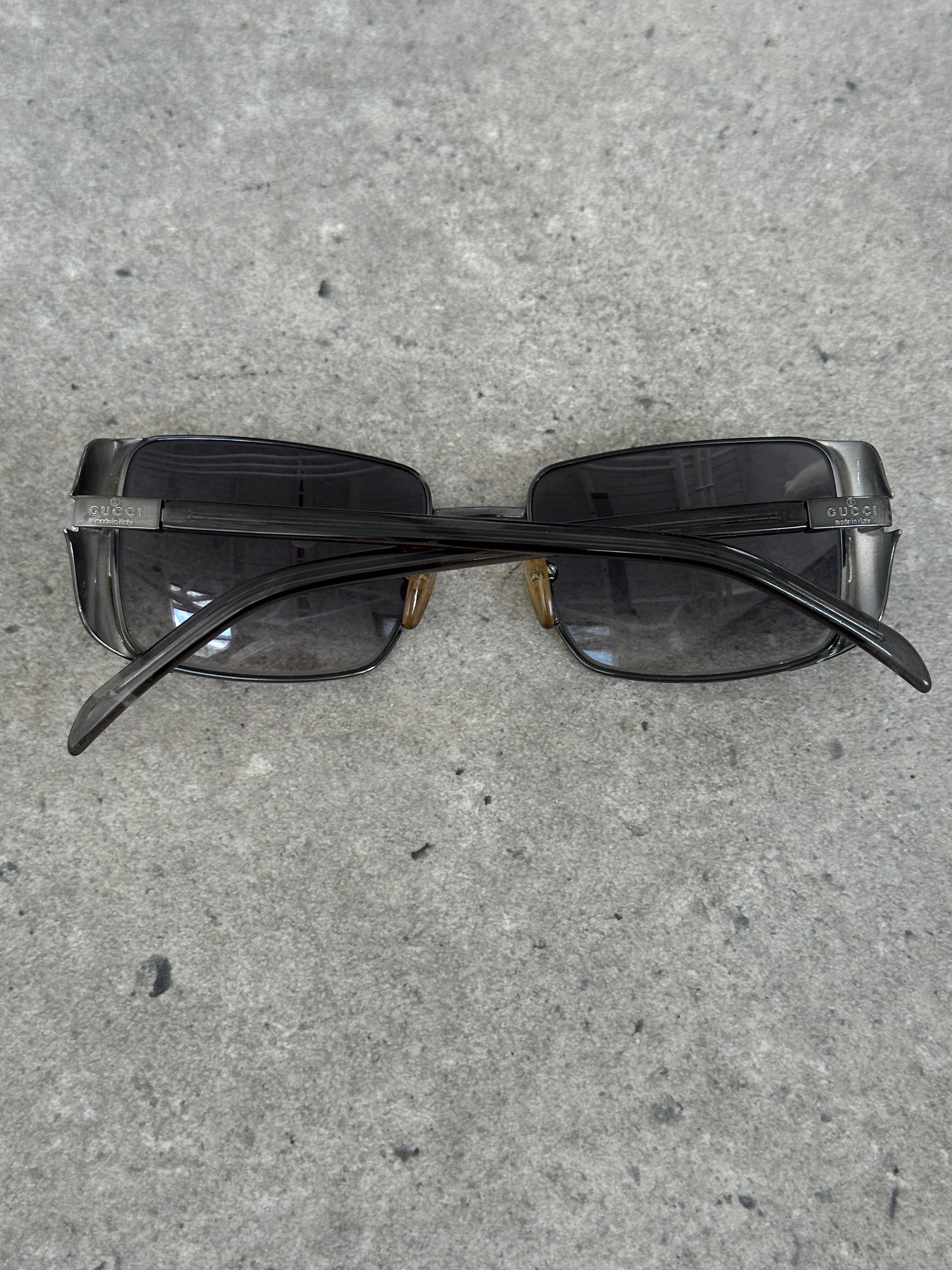 Gucci 2000s Rectangular Logo Sunglasses