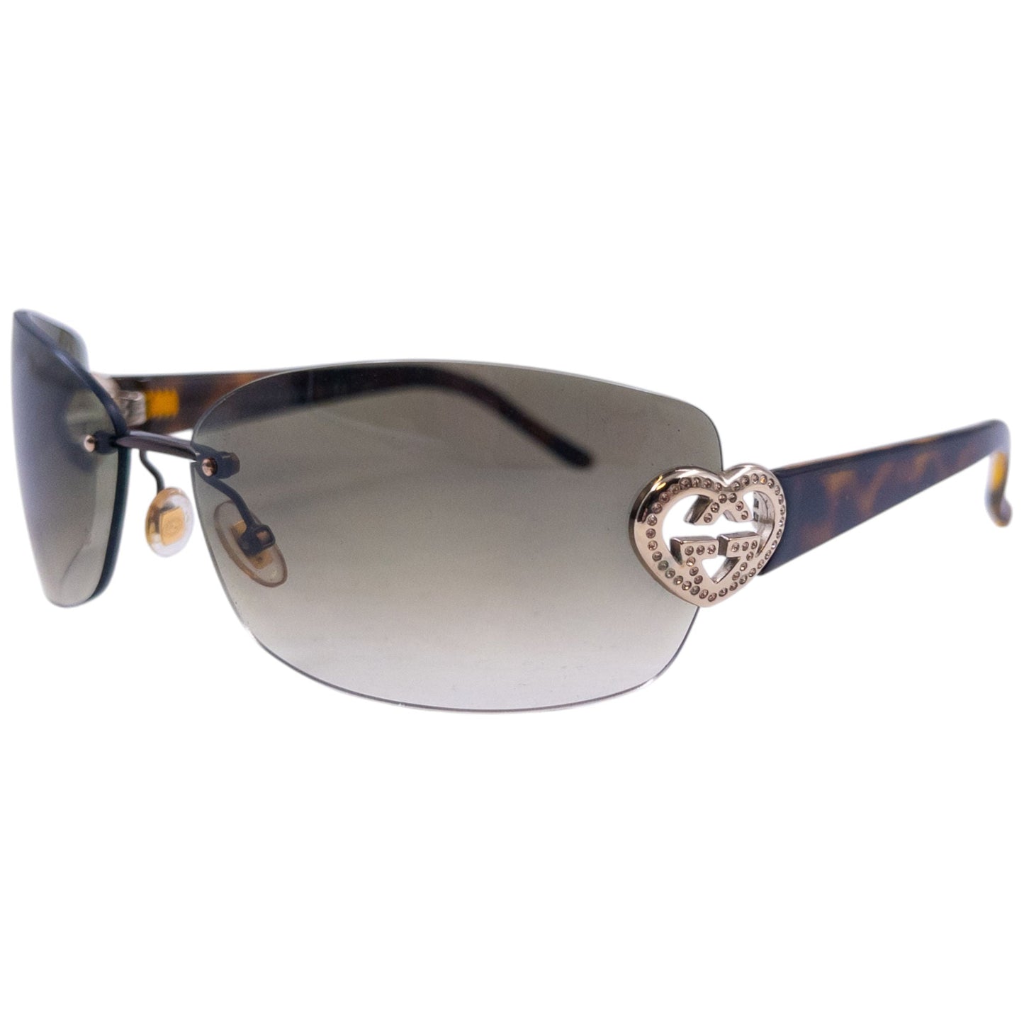 Vintage Gucci Heart Tortoise Shell Sunglasses