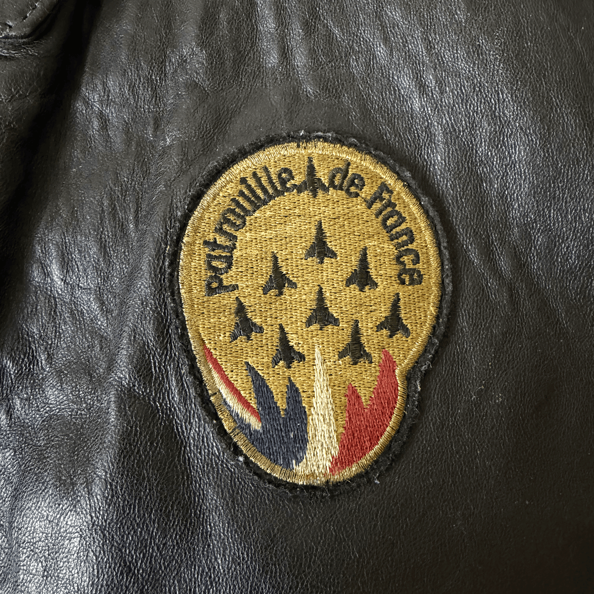 Avirex 1988 'Patrouille de France' A2 Leather Flight Jacket - S / M | S / M, Red