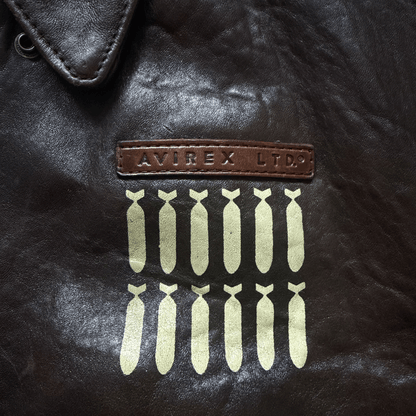 Avirex 'Wild Child' 1987 A2 Leather Flight Jacket - S / M | S / M, Red