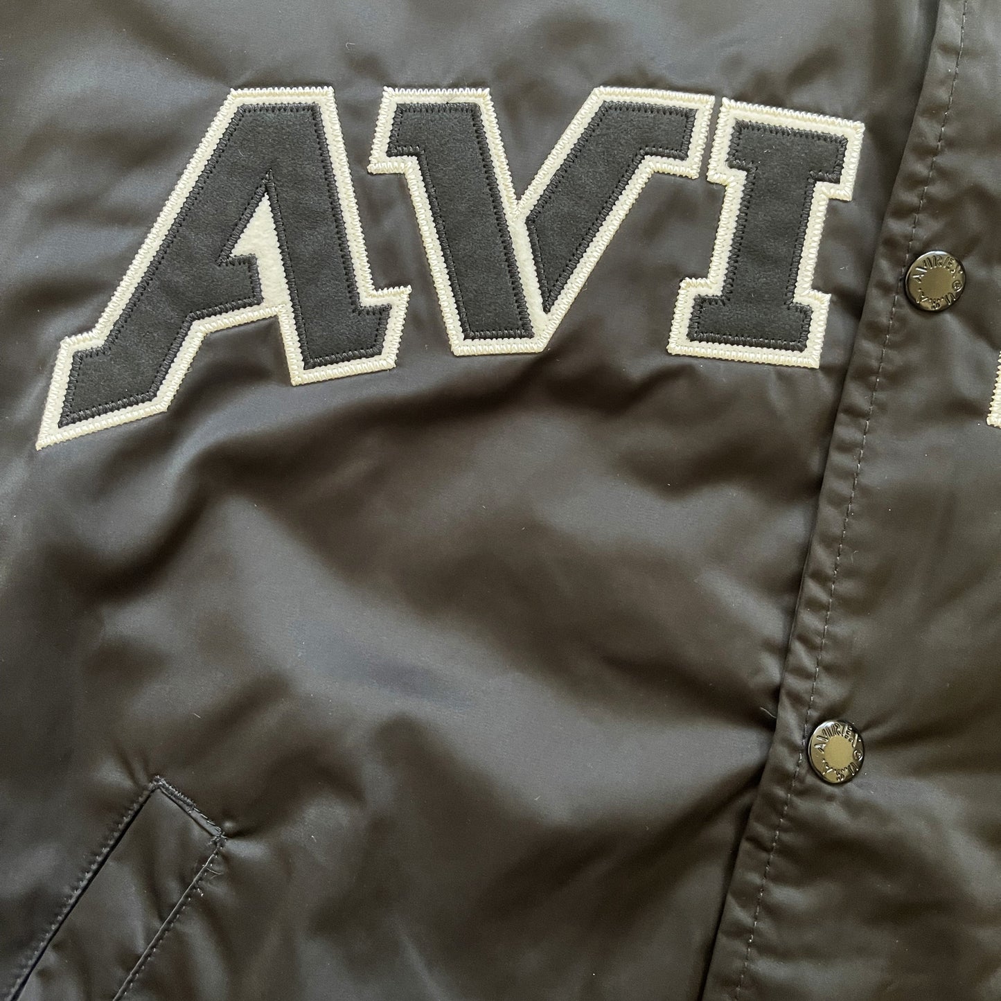 Avirex Spell Out Varsity Bomber Jacket - M