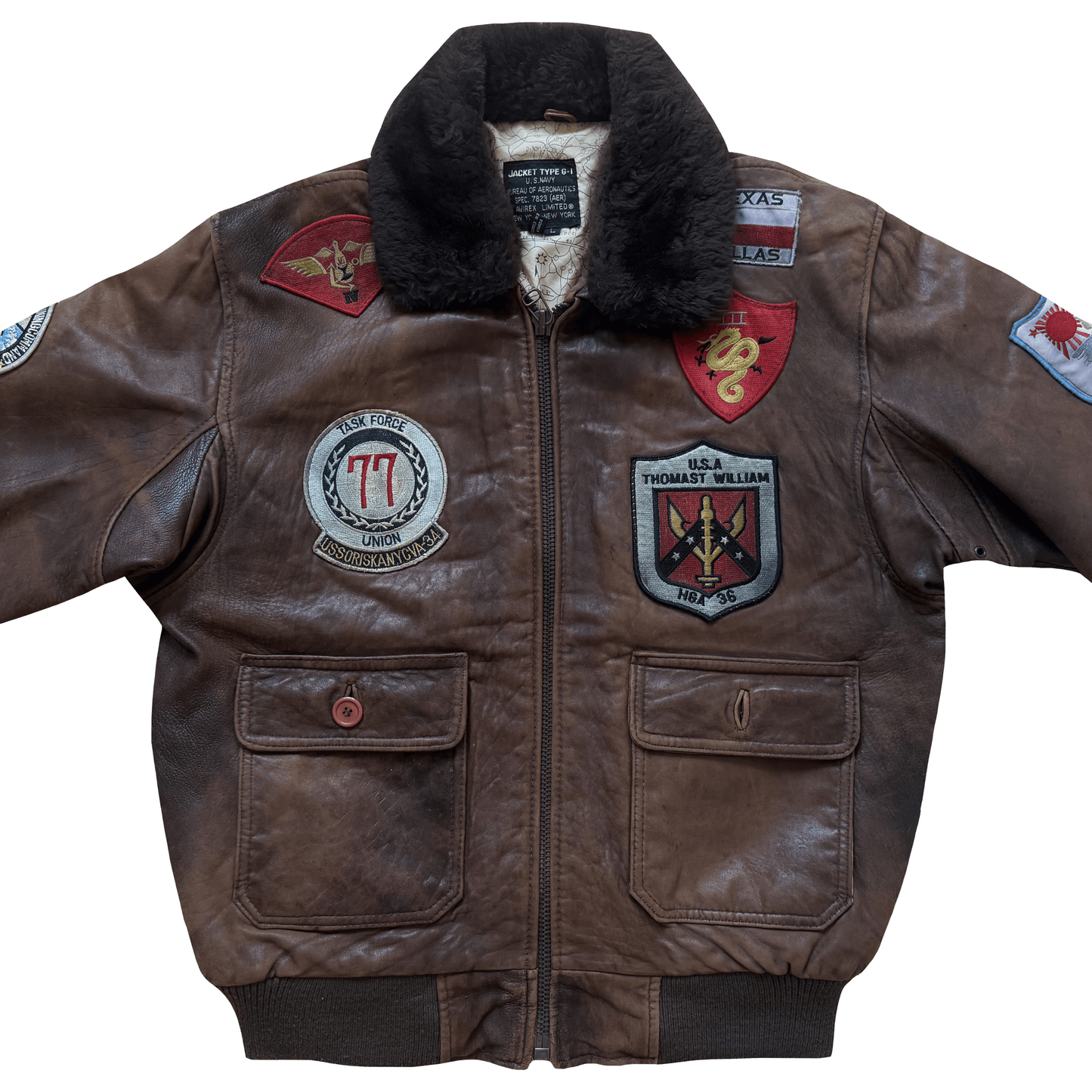 Avirex 1987 Top Gun G-1 Flight Jacket - L | Large, Brown