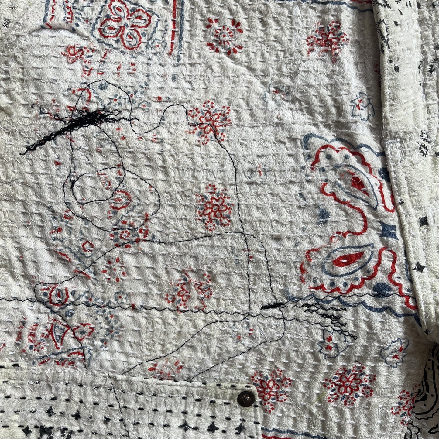 Boro Bandana Sashiko Distressed Jeans - W31"