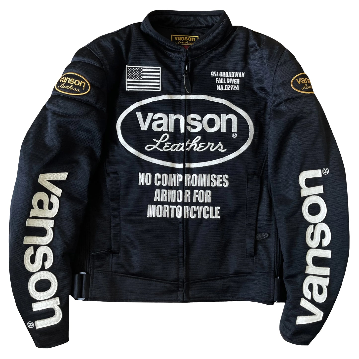 Vanson Leathers 'No Compromises' Mesh Racing Jacket - L