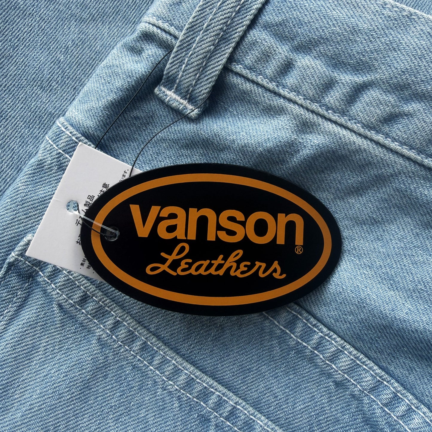 Vanson Leathers Bone Denim Shorts - W30" | W30, Light Blue
