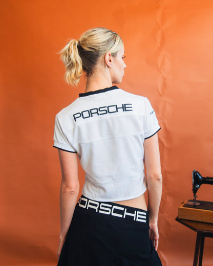 VT Rework : Porsche Asymetrical Black Reworked Skirt | Small, Multicoloured