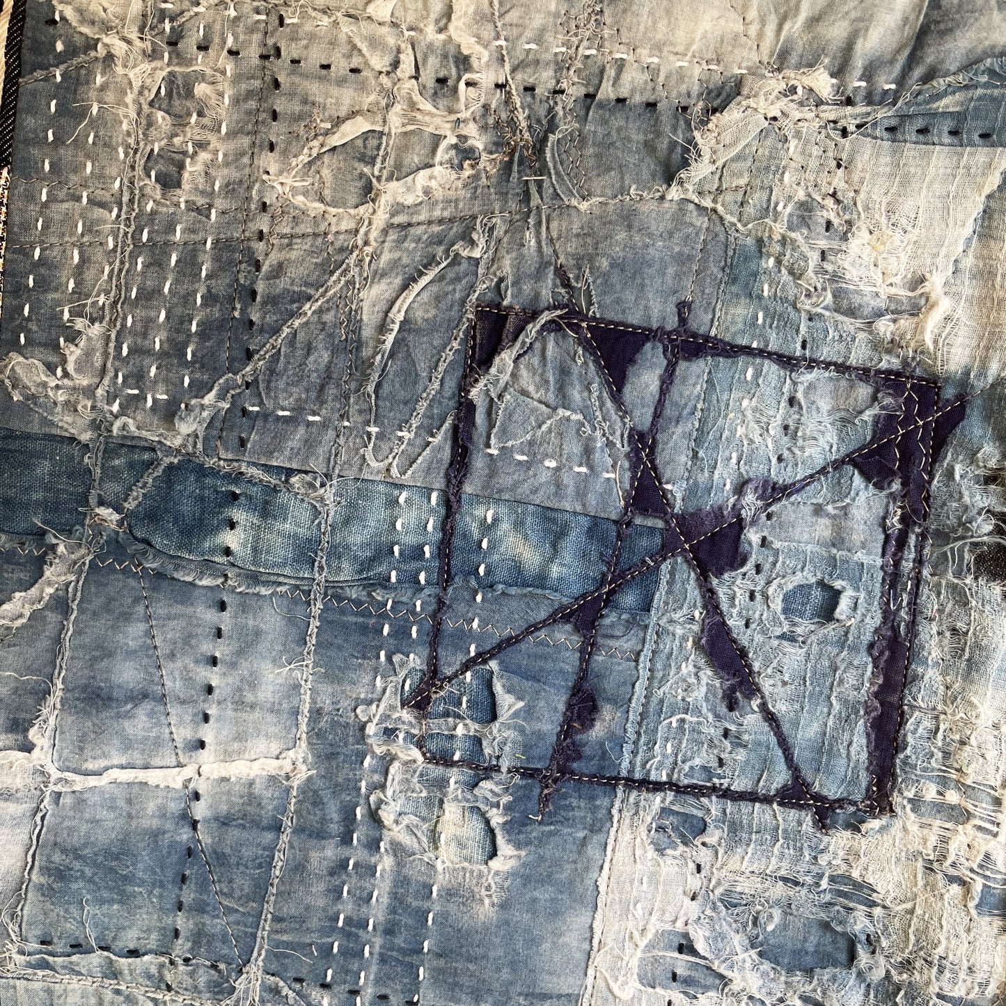 Boro Sashiko Distressed 501 Jeans - W36"