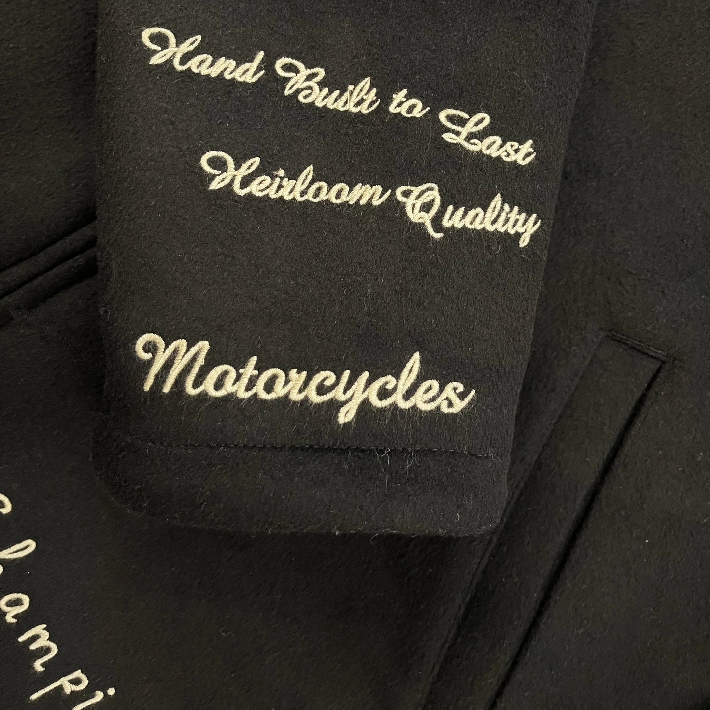 Vanson Leathers Wool Motorcycle Jacket - L