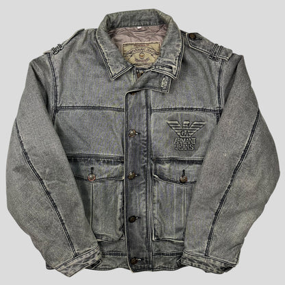 Armani Jeans 1991 Blanket Lined Heavy Cotton Work Jacket - L/XL | Default Title, Gold