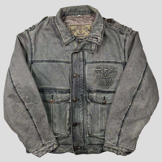 Armani Jeans 1991 Blanket Lined Heavy Cotton Work Jacket - L/XL | Default Title, Gold