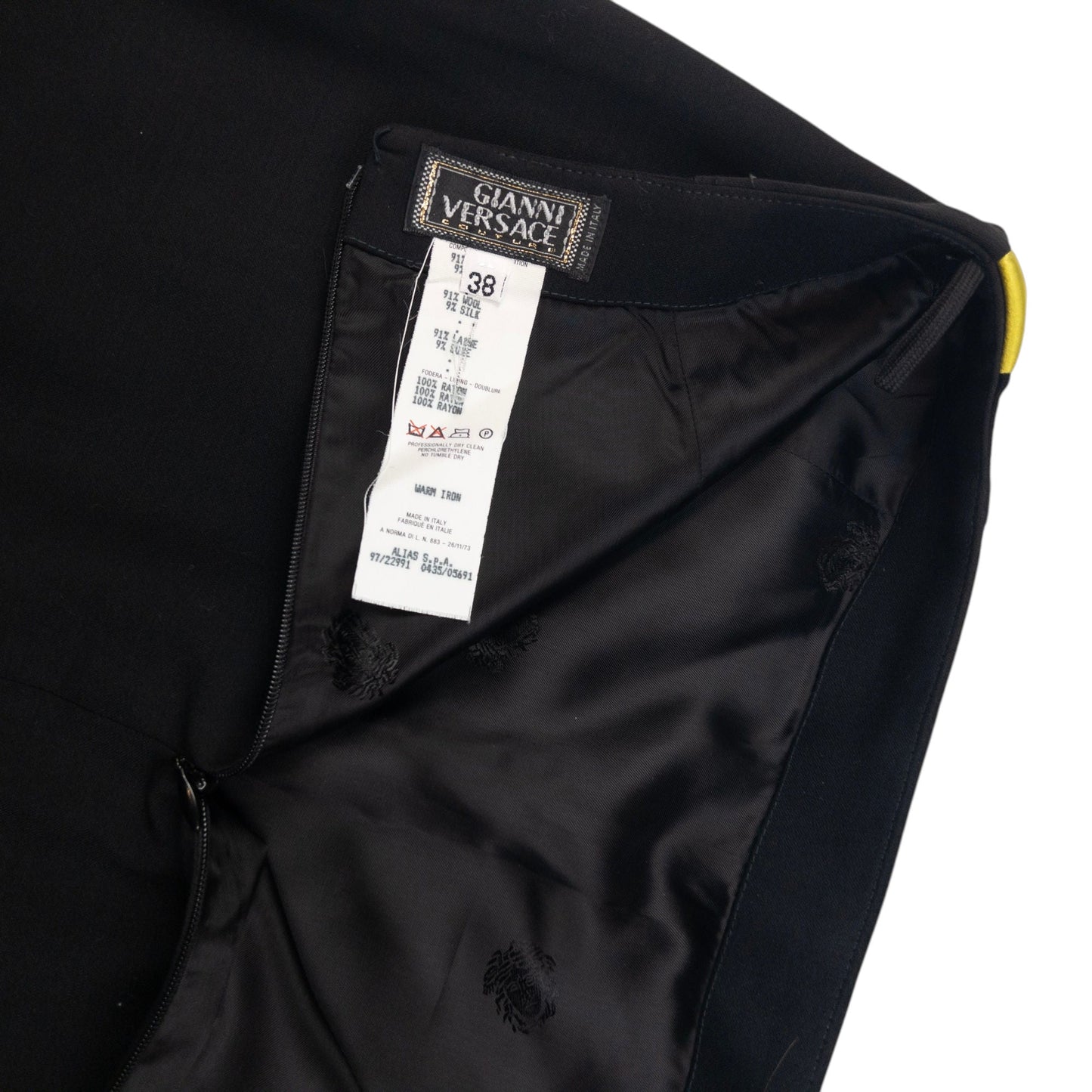 Vintage Gianni Versace Ribbon Detail Skirt Womens Size W24